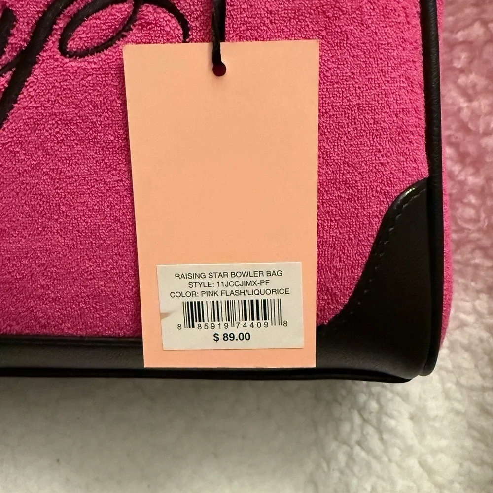 NWT Juicy Couture Raising Star Bower Bag, in Pink and Black